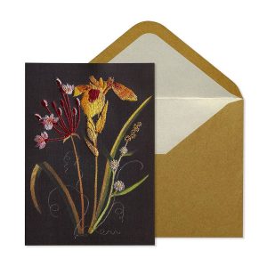 Embroidery Lilies Sympathy Card