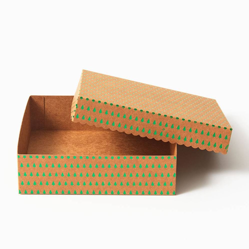 Green Foil Tree Kraft Treat Boxes - Image 3