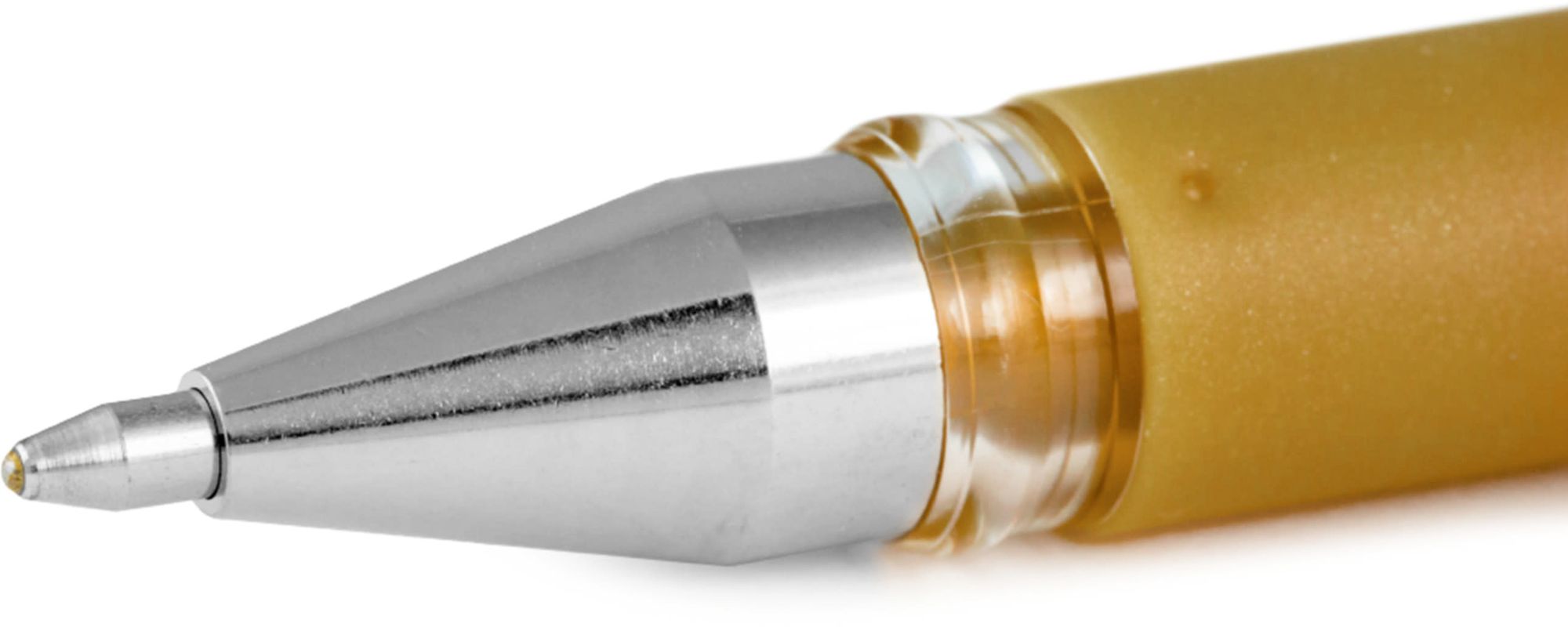 uniball Signo Gel Impact Pens. Bold Point (1.0mm). Assorted Metallic. 3 Pack (Gold. Silver. White) - Image 2