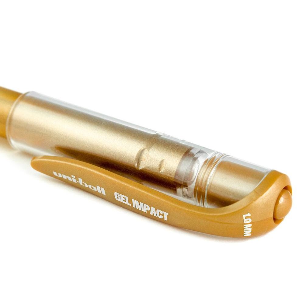 uniball Signo Gel Impact Pens. Bold Point (1.0mm). Assorted Metallic. 3 Pack (Gold. Silver. White) - Image 12