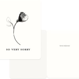 Very Sorry Flower Sympathy Card
