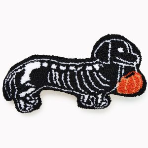 Shaped Skeleton Dachshund Pillow
