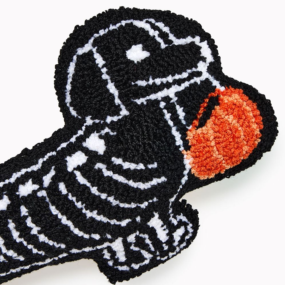 Shaped Skeleton Dachshund Pillow - Image 2