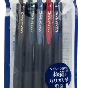 Zebra Sarasa Nano 0.3mm Asst 5pk - Vintage