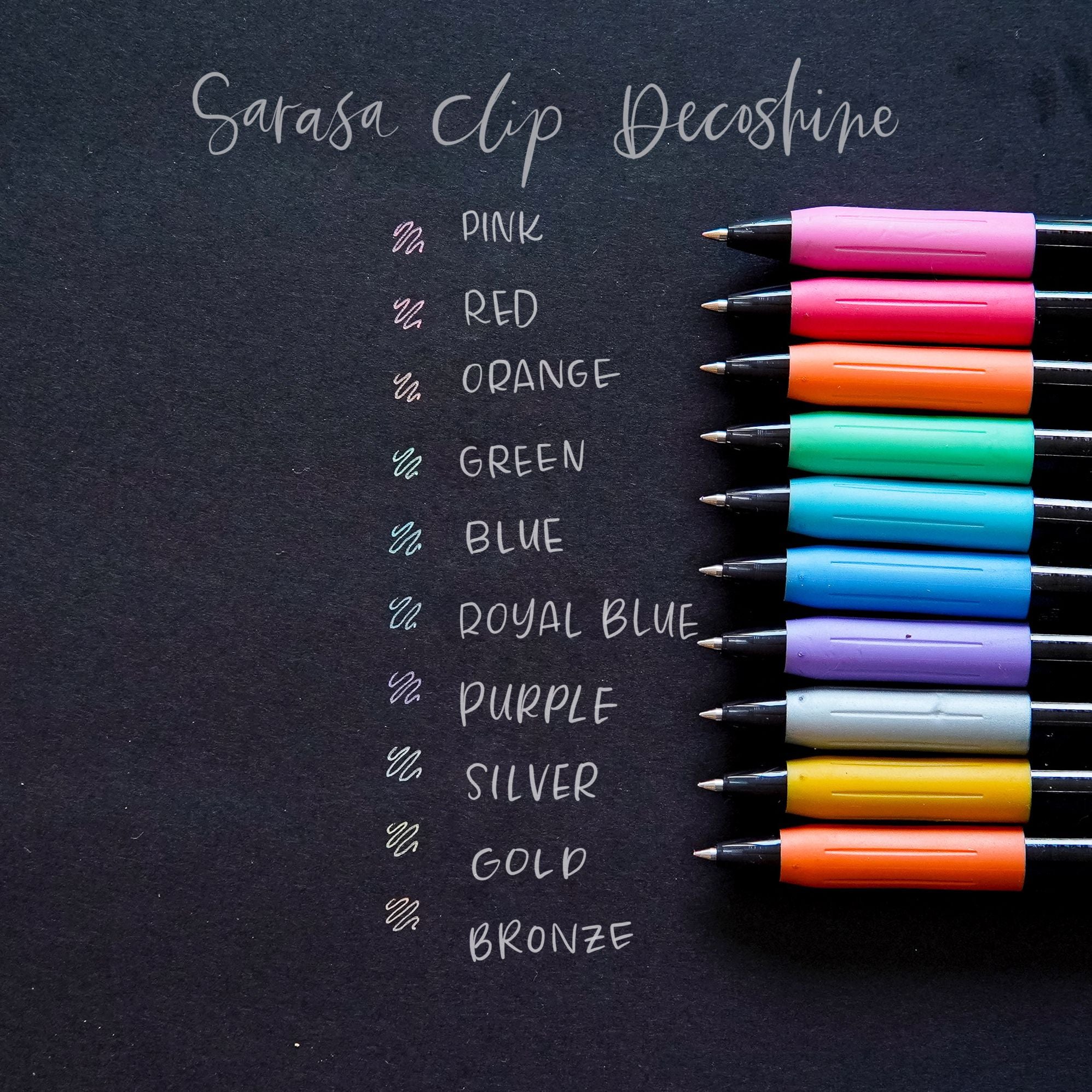 Sarasa Clip Decoshine Metallic Gel Ink Retractable Pens - Image 5