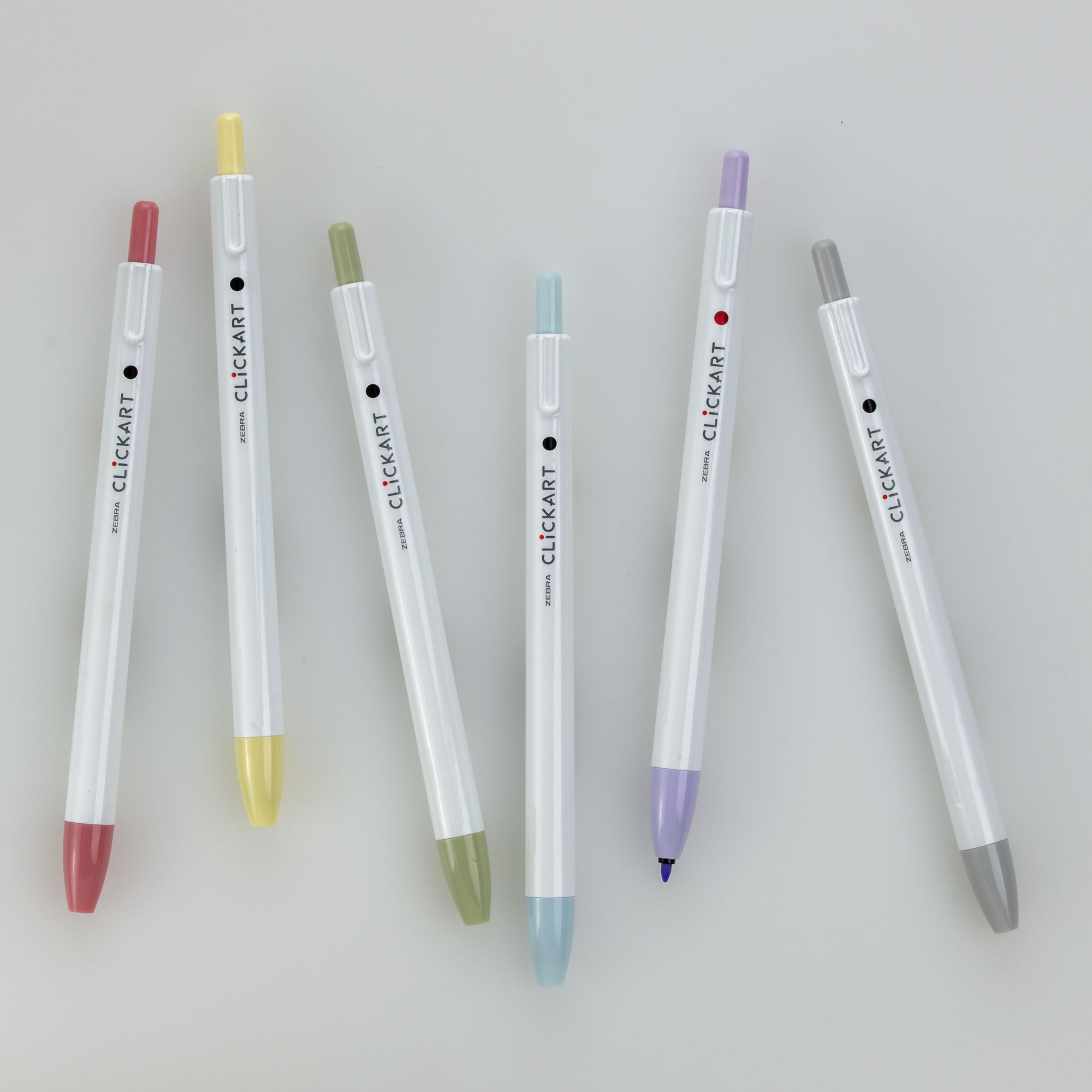 ClickArt Retractable Felt Tip Marker Mild Assorted 6pk - Image 2