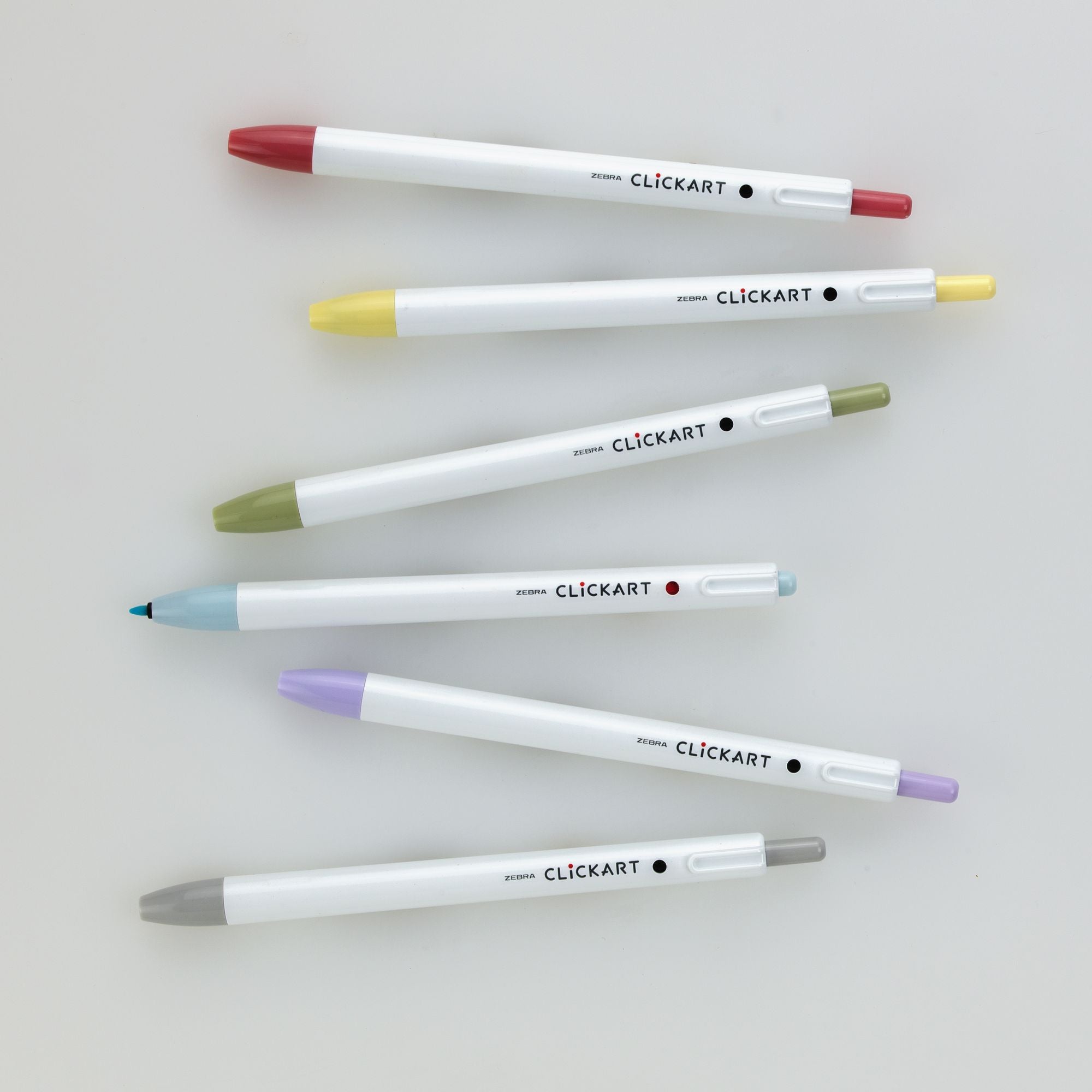 ClickArt Retractable Felt Tip Marker Mild Assorted 6pk - Image 3