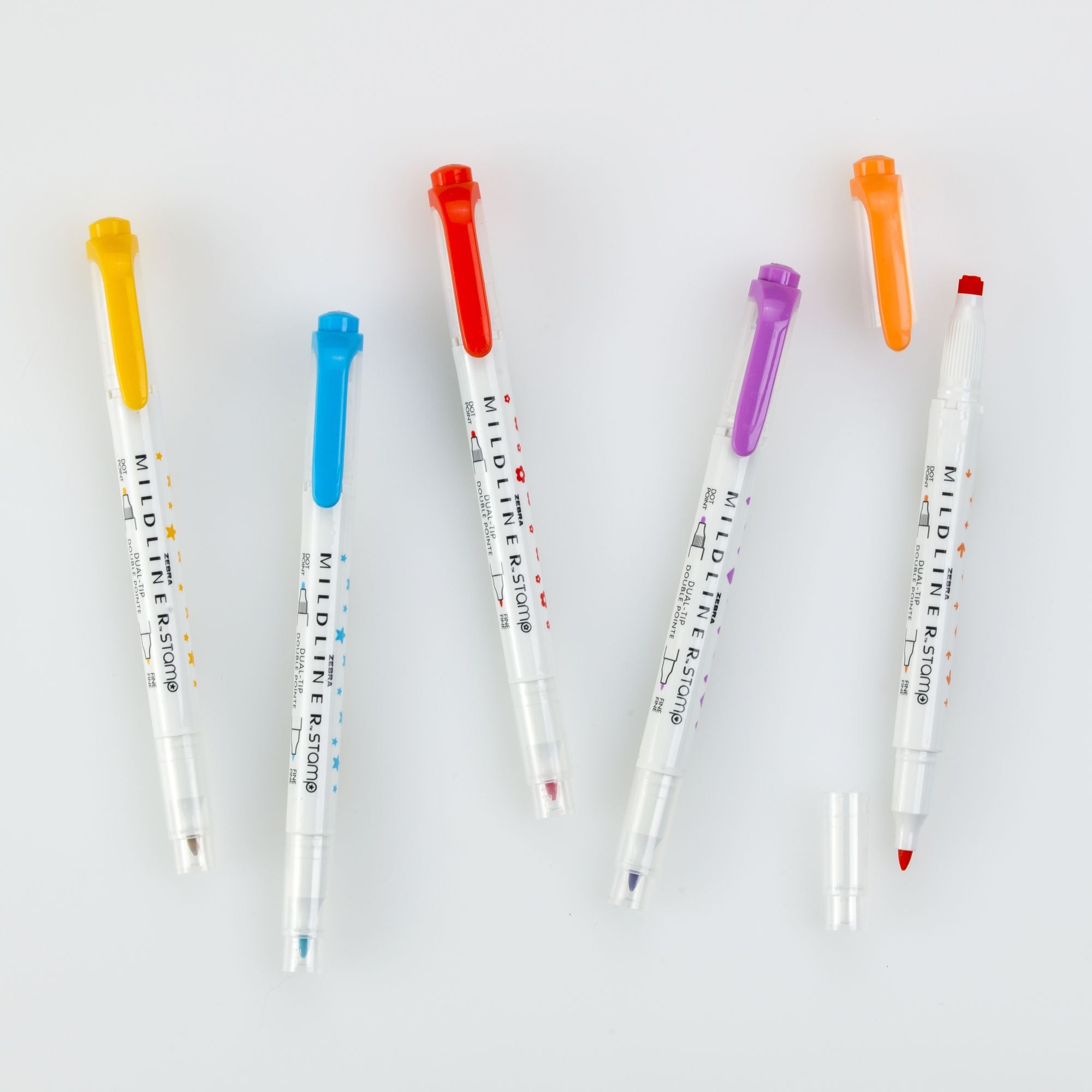 Mildliner Dual-tip Stamp Markers Set of 5 - Image 3