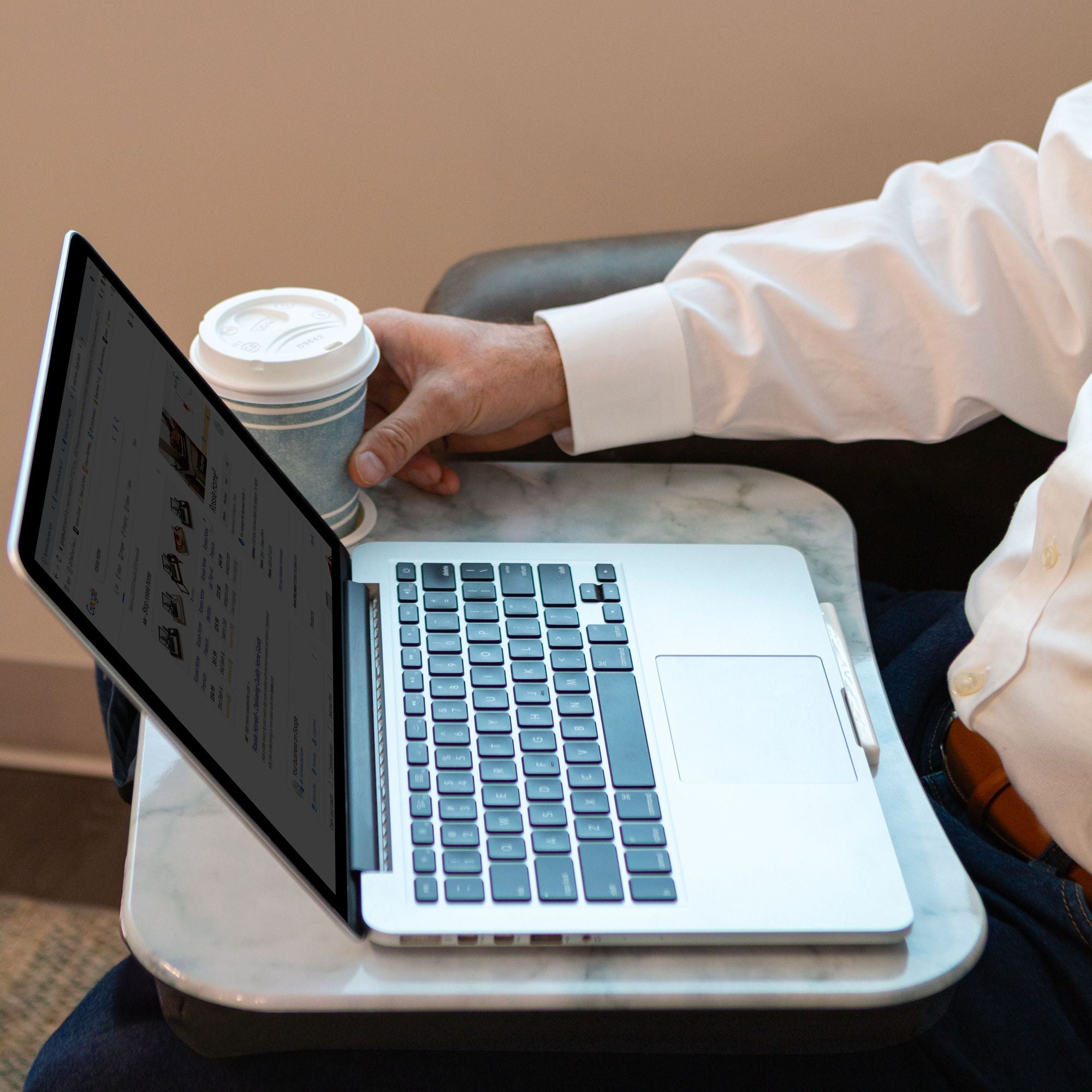 Stone Design Cup Holder Lap Desk - Image 2