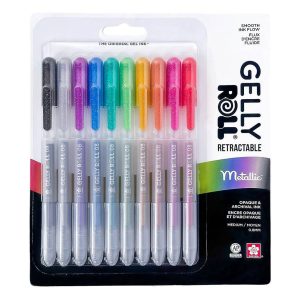 Sakura Gelly Roll Retractable - Metallic - 10 pack