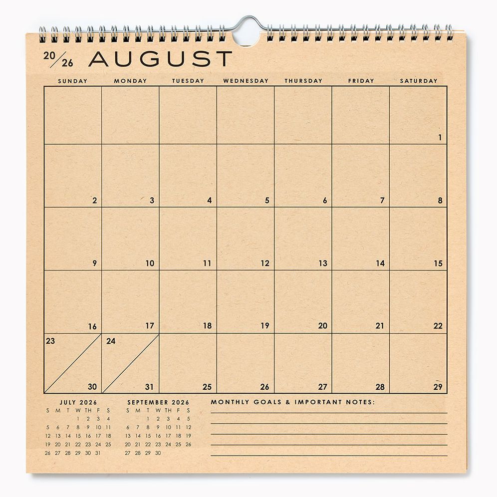 2026-2027 Paper Source Grid 17 Month Calendar
