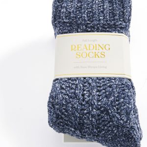 Navy Marled Reading sock