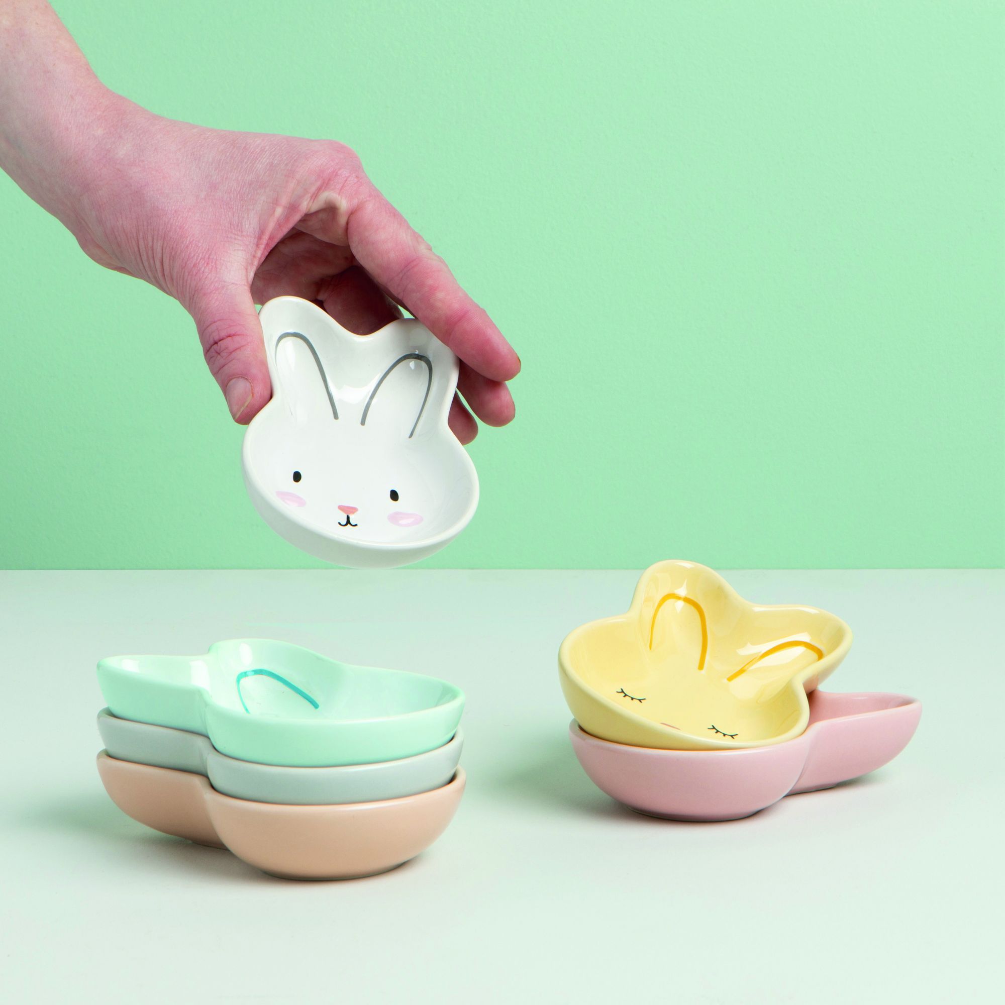 Bunny Pinch Bowls Set of 6 - Image 2