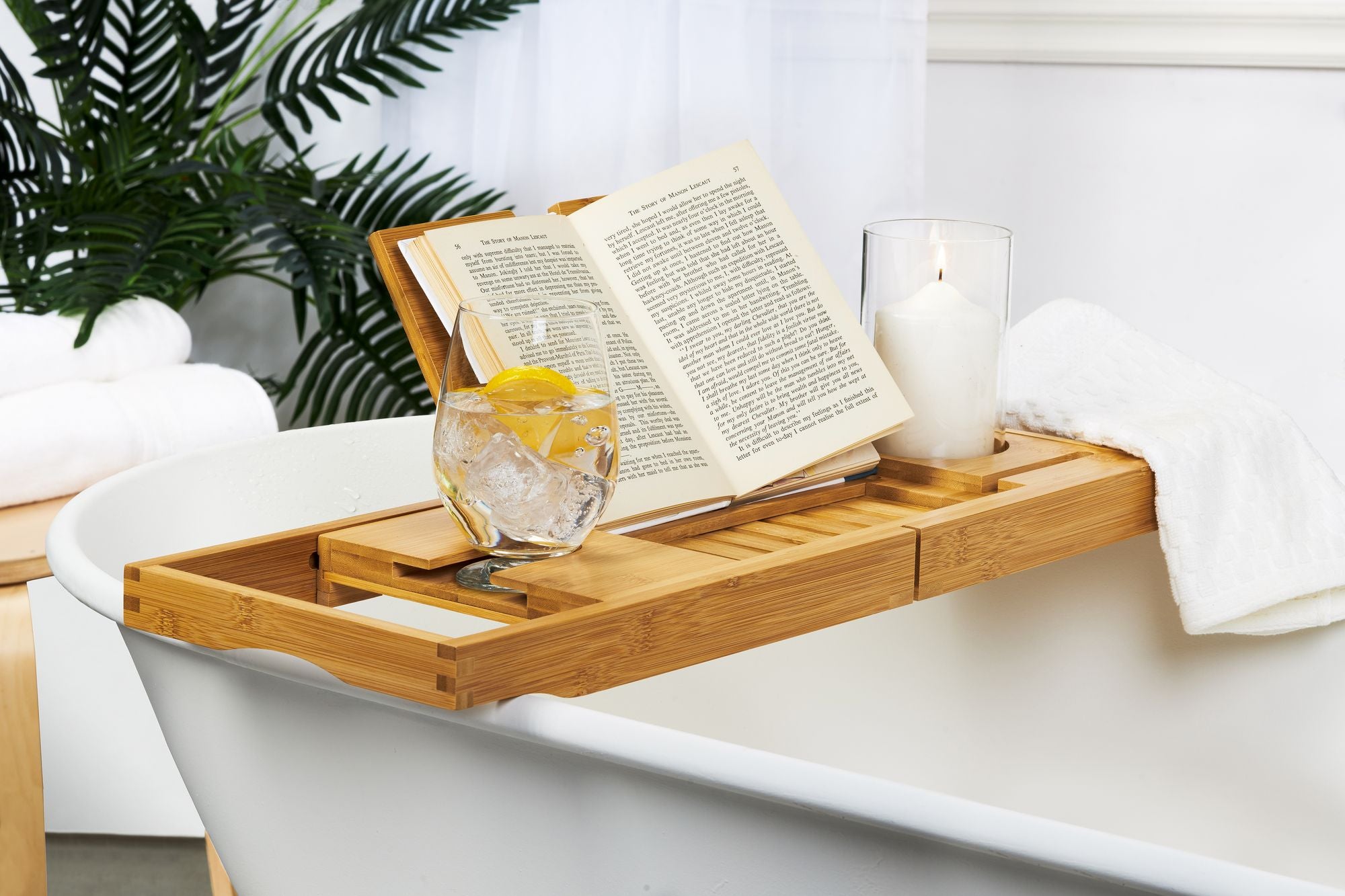 Bamboo Bath Tub Caddy - Image 2