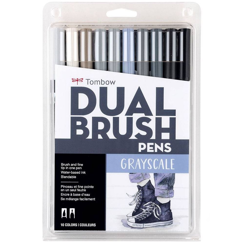 Grayscale Dual Brush Pens - Image 2