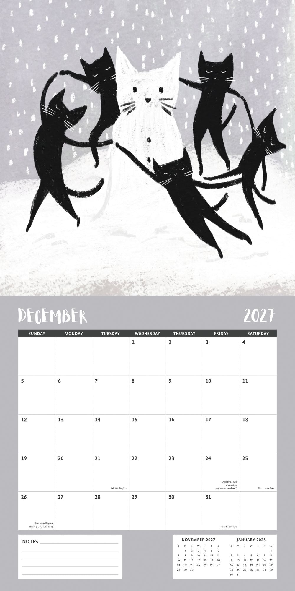 2027 Wall Calendar - Niaski Cats - Image 14
