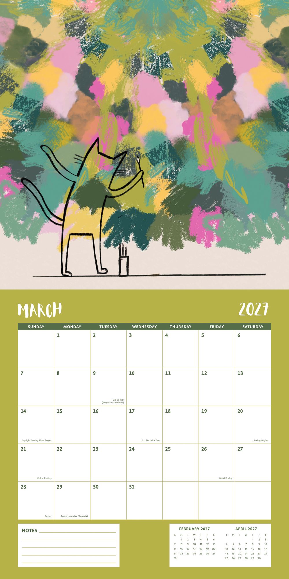 2027 Wall Calendar - Niaski Cats - Image 5