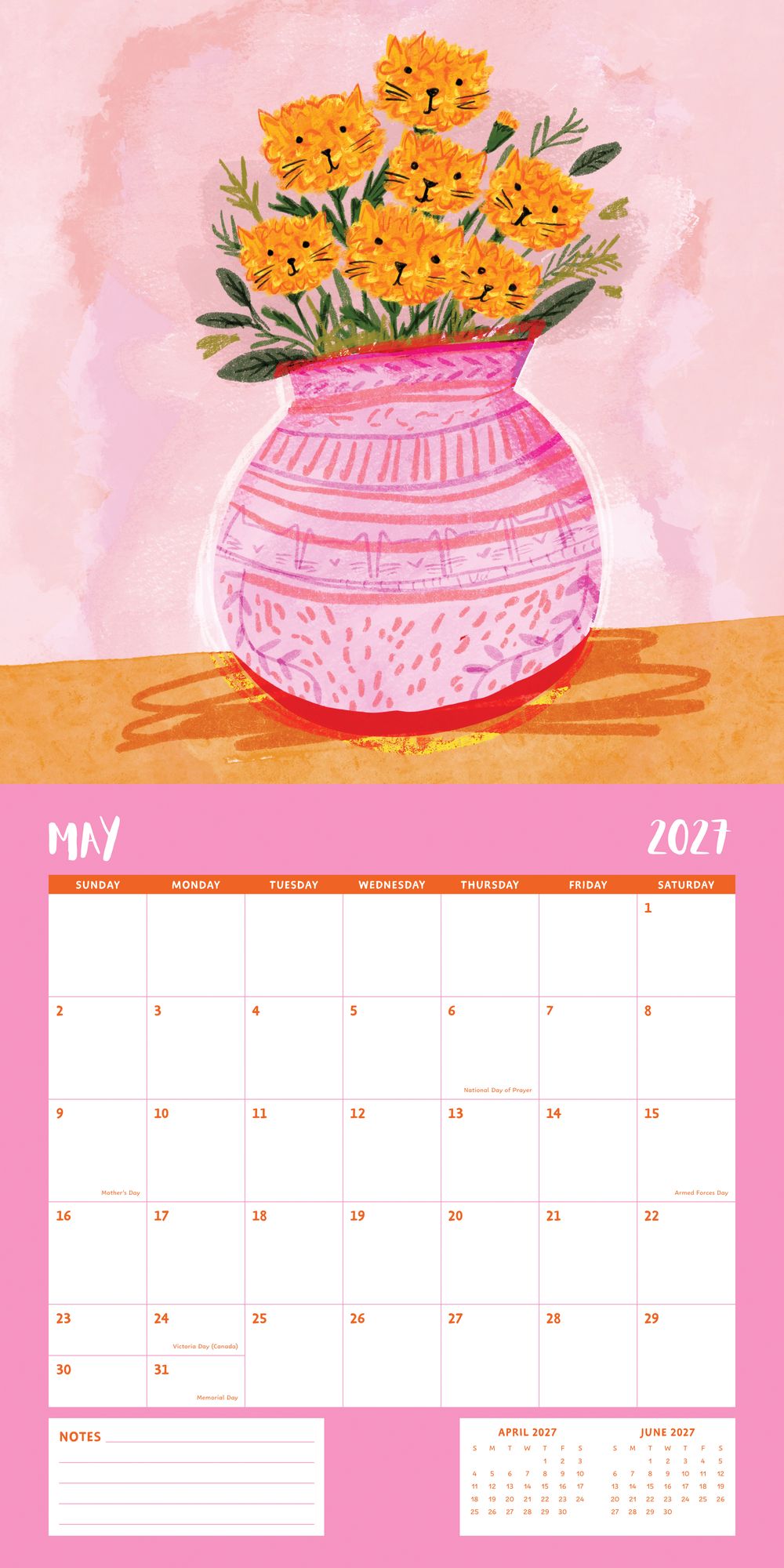 2027 Wall Calendar - Niaski Cats - Image 7