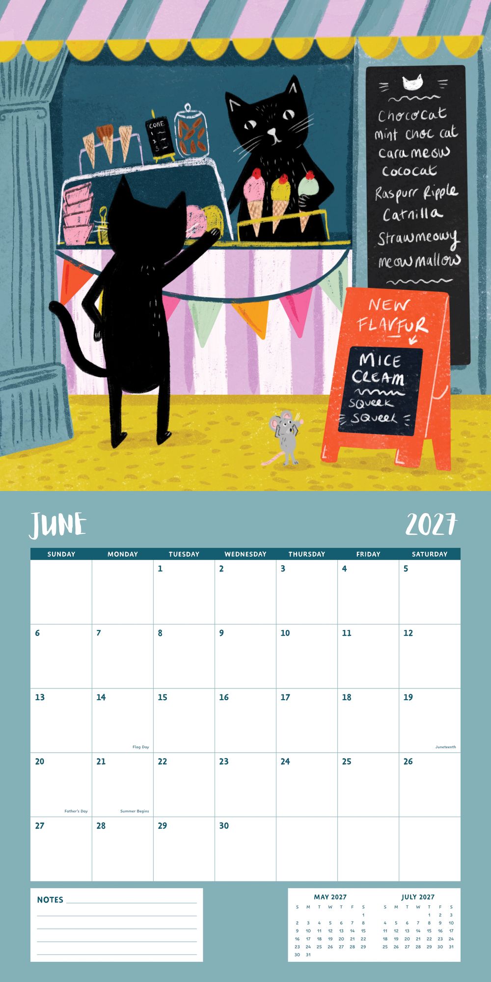 2027 Wall Calendar - Niaski Cats - Image 8