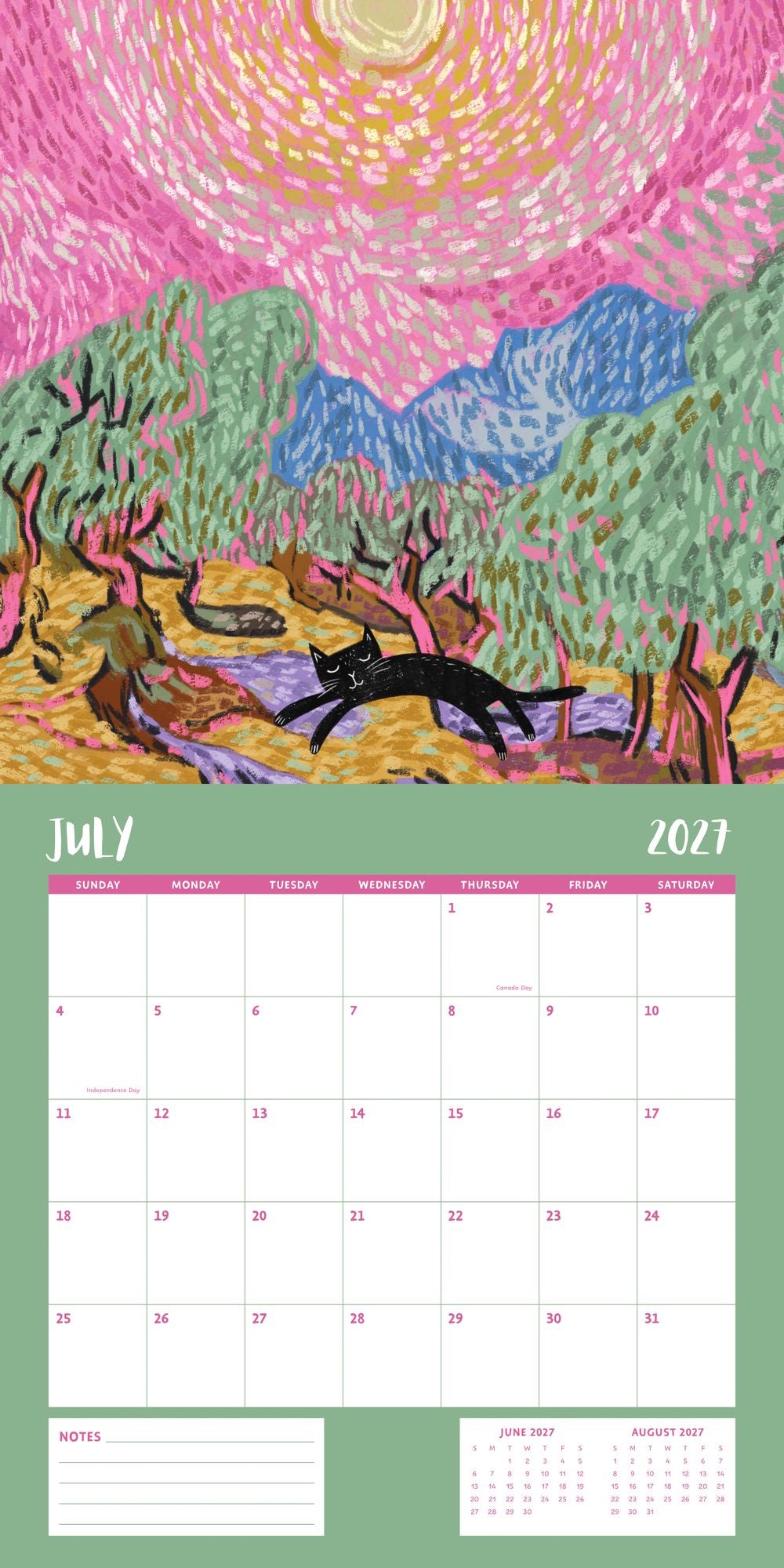 2027 Wall Calendar - Niaski Cats - Image 9