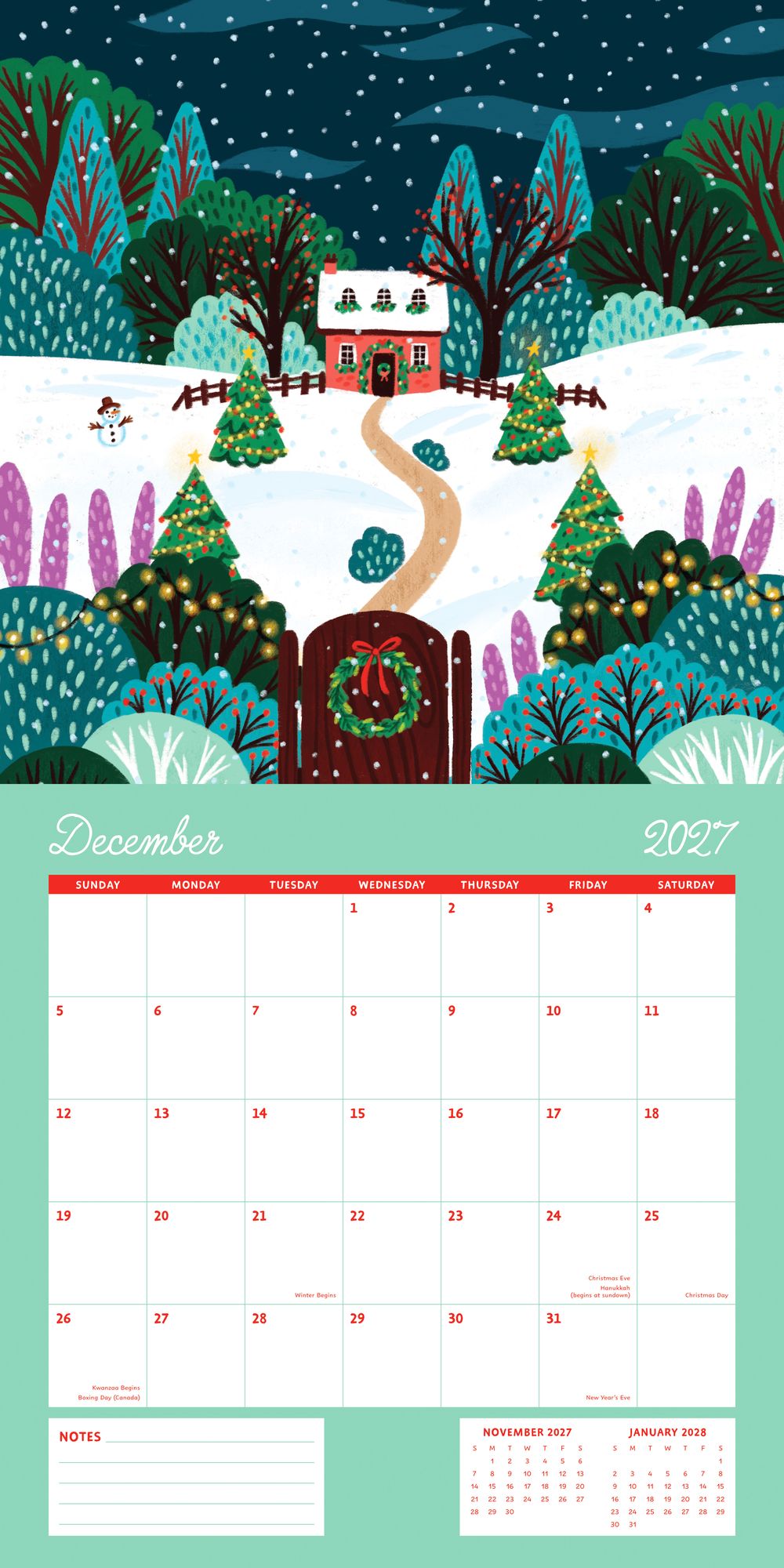 2027 Wall Calendar - Enchanted Wildscapes - Pear Tree Press - Image 14