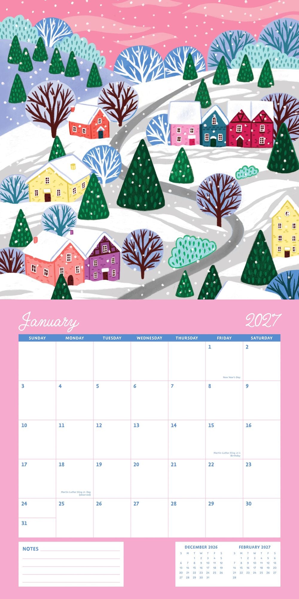 2027 Wall Calendar - Enchanted Wildscapes - Pear Tree Press - Image 3