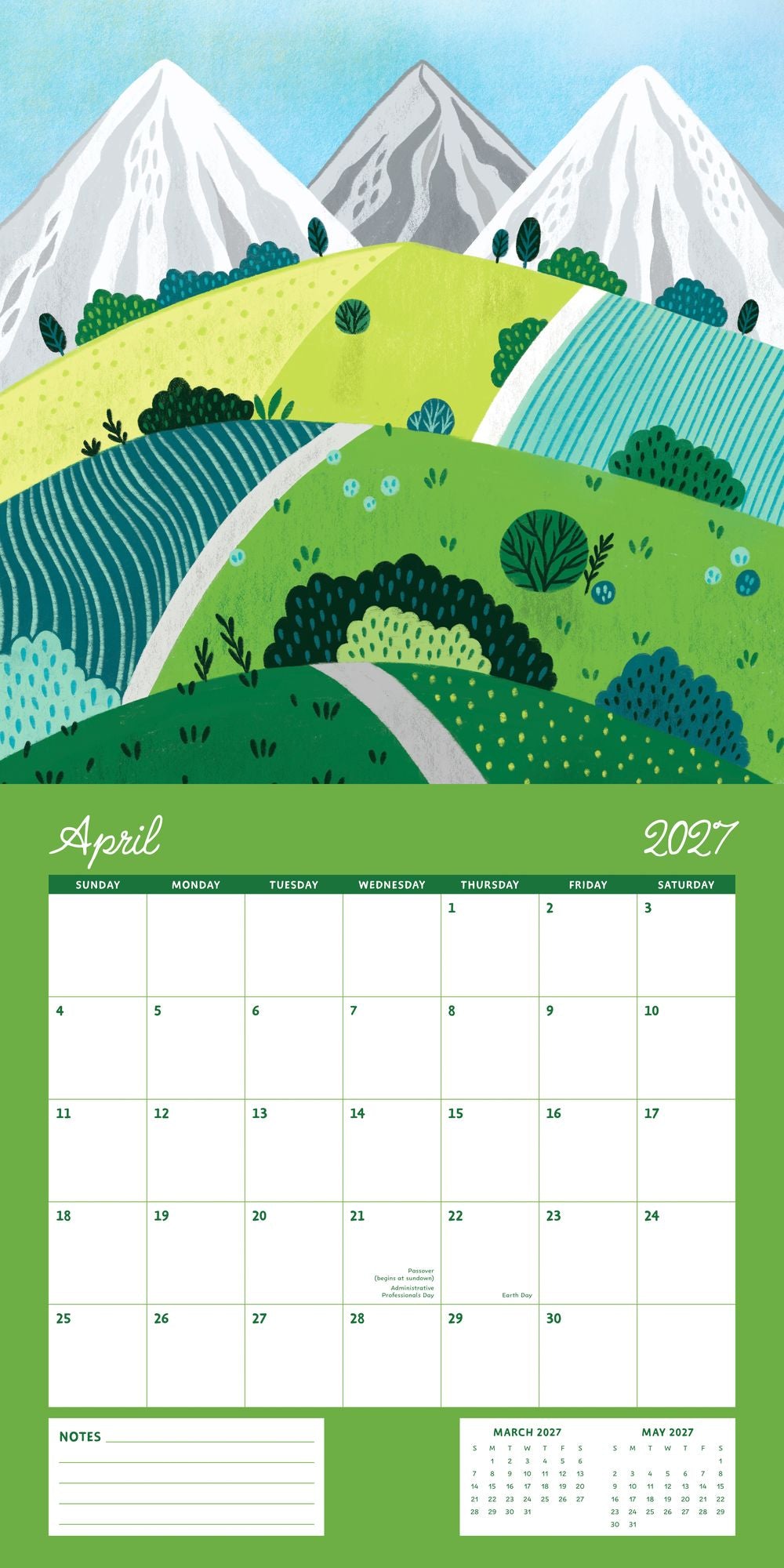2027 Wall Calendar - Enchanted Wildscapes - Pear Tree Press - Image 6