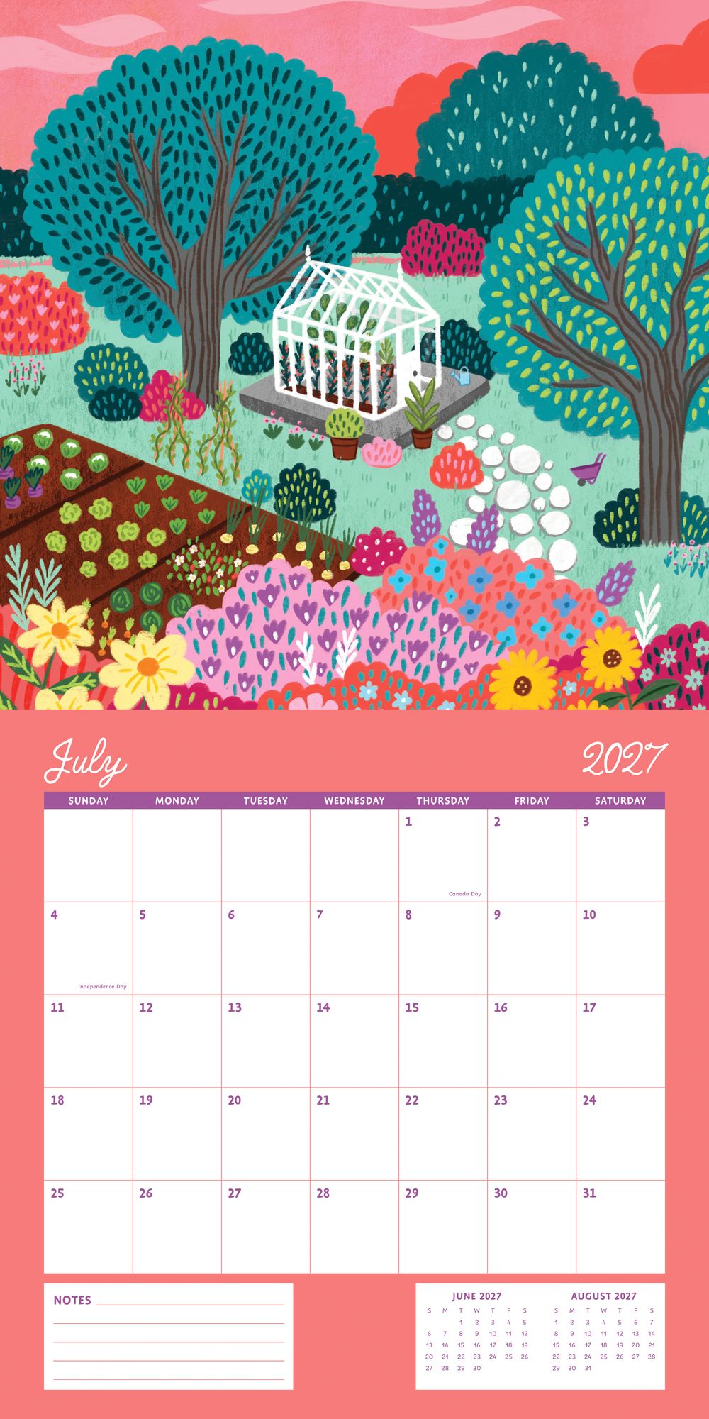 2027 Wall Calendar - Enchanted Wildscapes - Pear Tree Press - Image 9