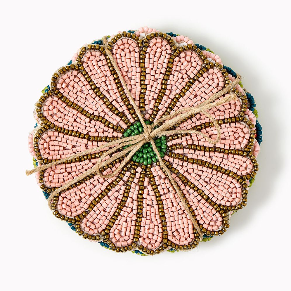 Beaded Floral Coasters - Image 2