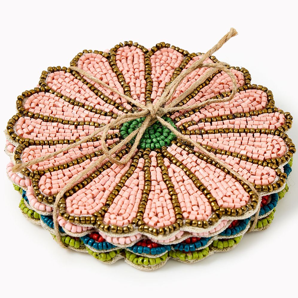 Beaded Floral Coasters - Image 3