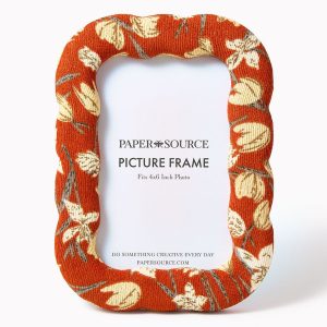 Embroidered Photo Frame w/ Floral Pattern