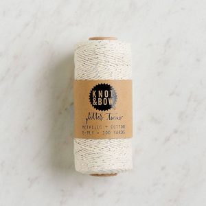 Silver Metallic Natural Twine Spool