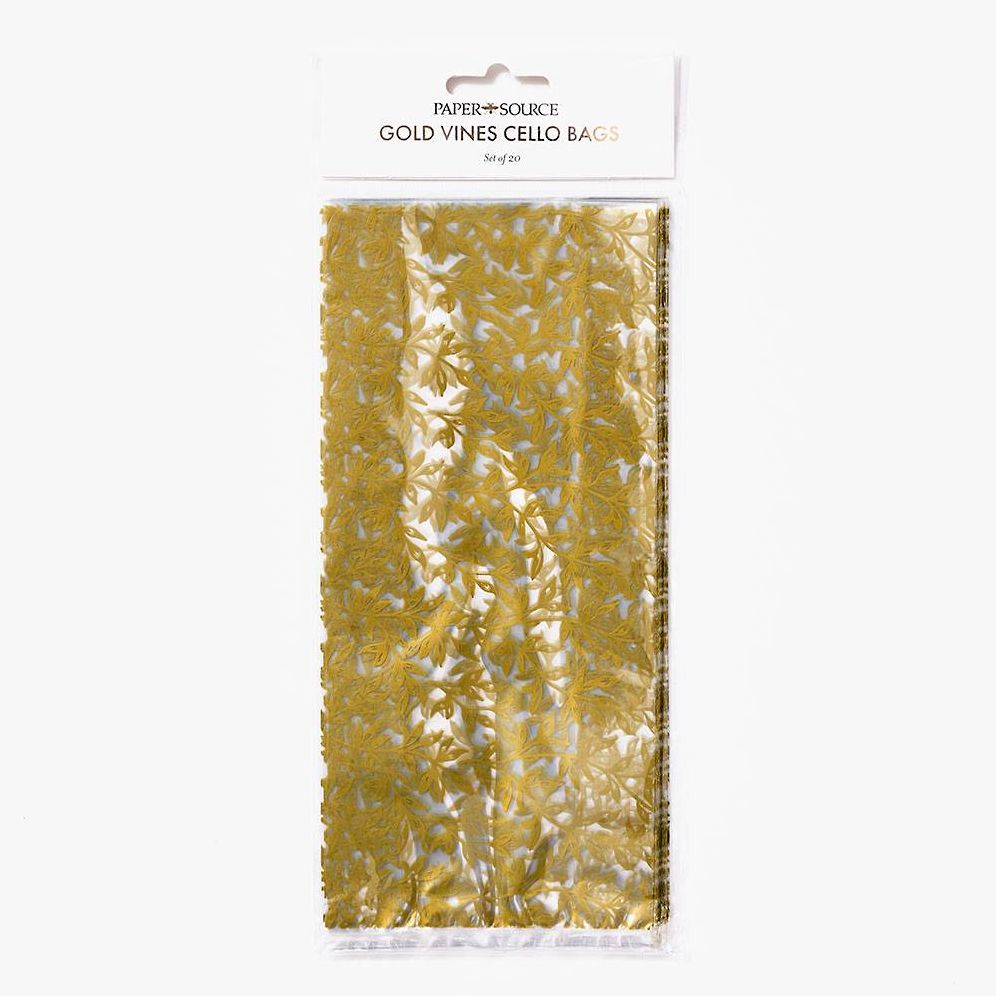 Gold Vines Cellophane Bags - Image 2
