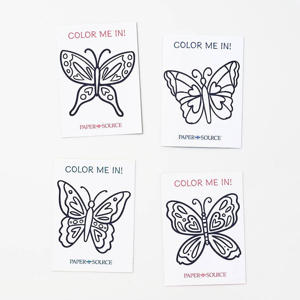 Butterfly Coloring Valentine Card Set - Image 4