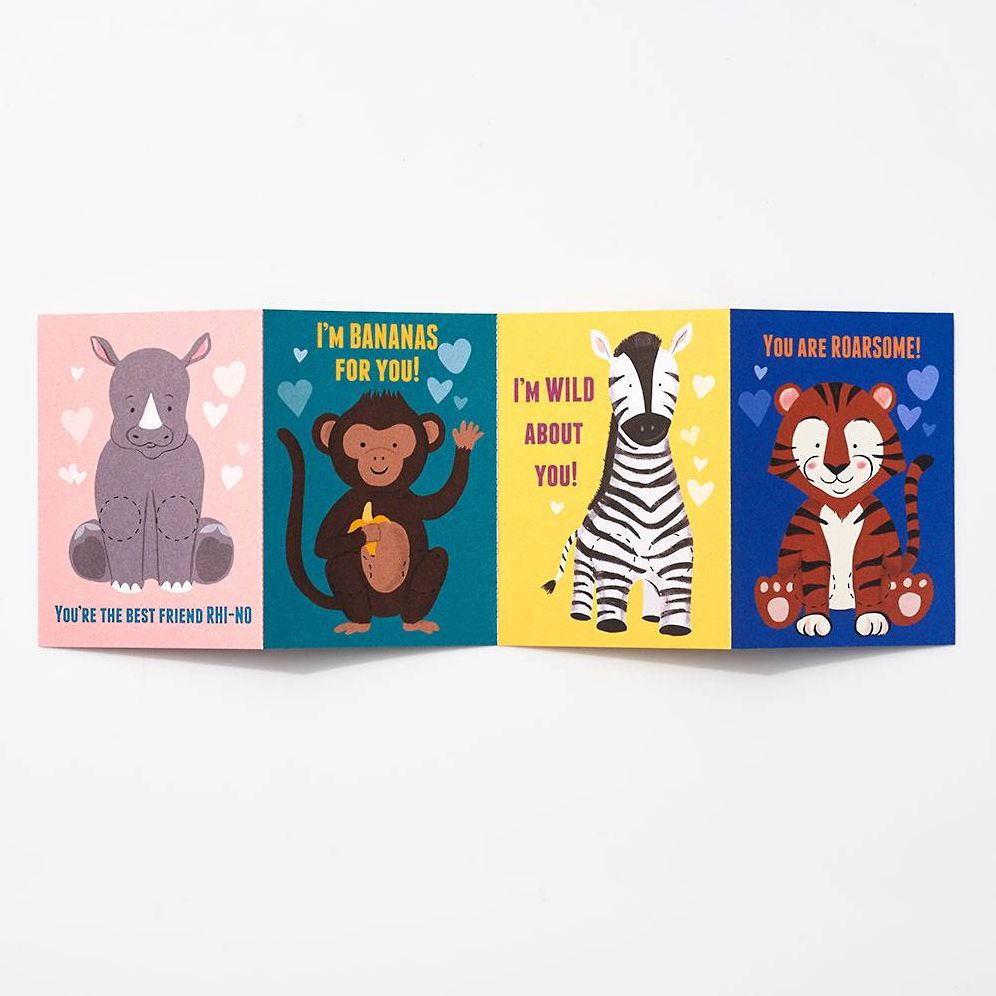 Wild Jungle Finger Puppet Valentine Card Set - Image 4
