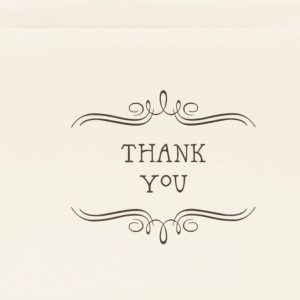 Vintage Marquis Letterpress Thank You Stationery Set