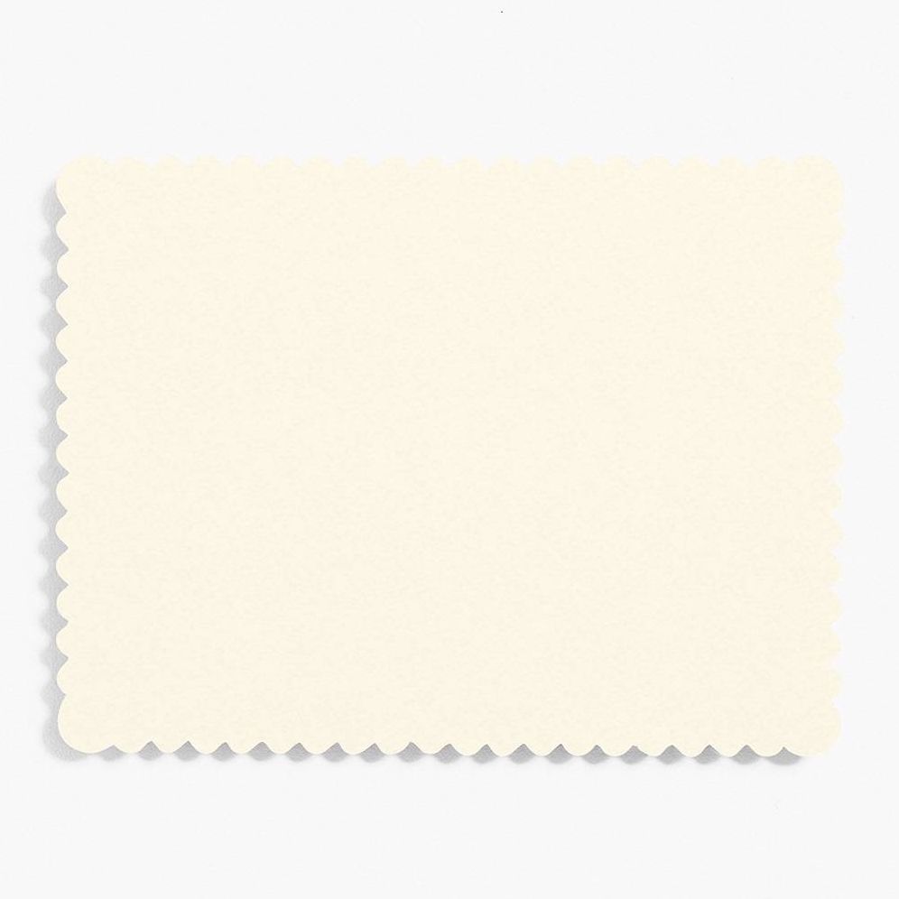 Luxe White A2 Scallop Note Cards