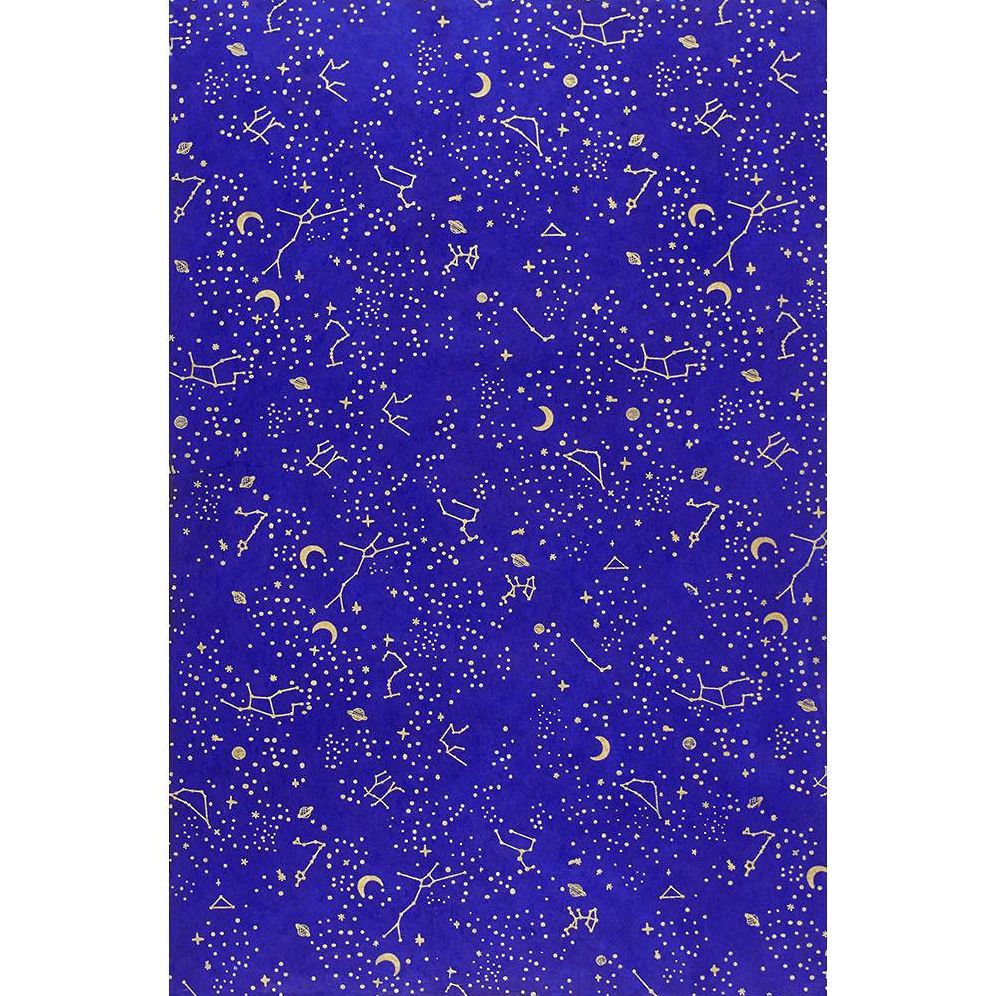Gold Constellations on Cobalt Handmade Paper - Image 2