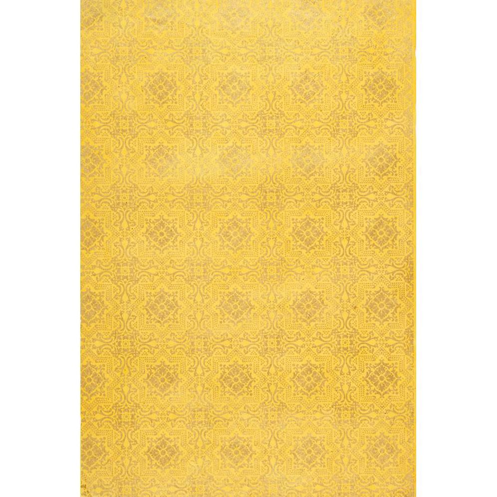 Gold Damask on Yellow Handmade Paper - Image 2