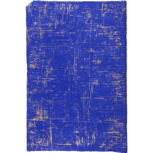 Brush Stroke Gold on Sapphire Handmade Paper