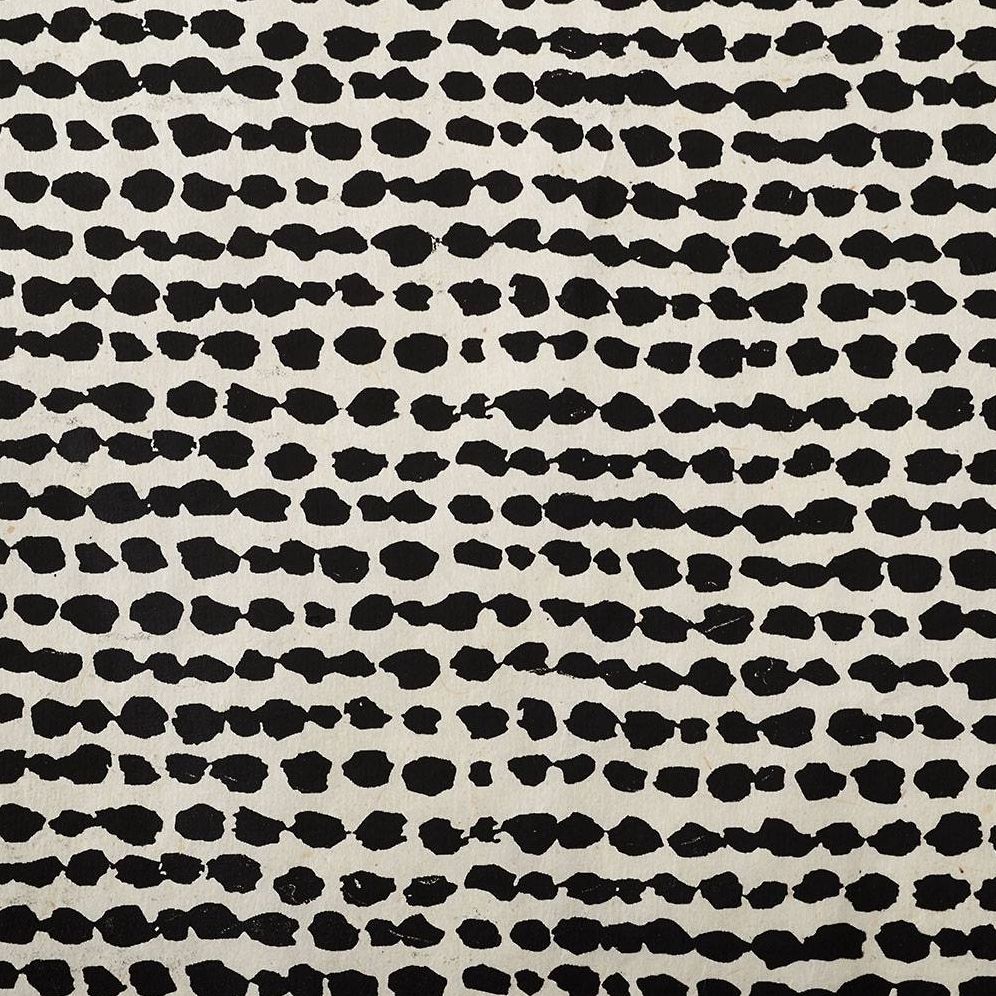 Black String Dot on Cream Handmade Paper - Image 2