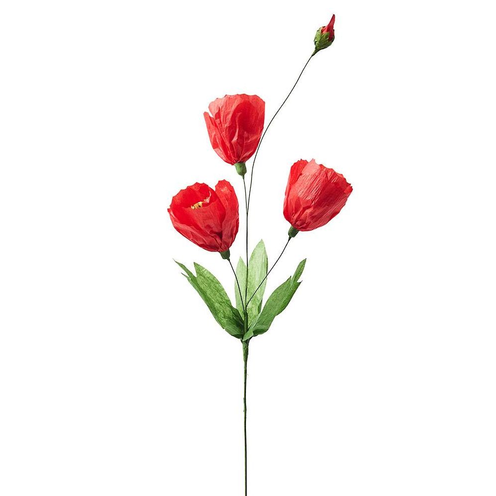 Red Multi Bloom Paper Flower - Image 3