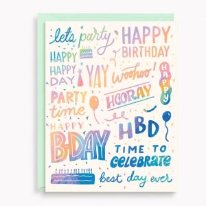 Typography Collage Birthday Card