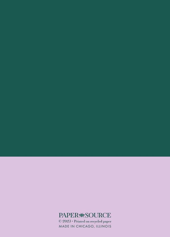 Colorblocked Green and Lavender Thank You Stationery Set - Image 2