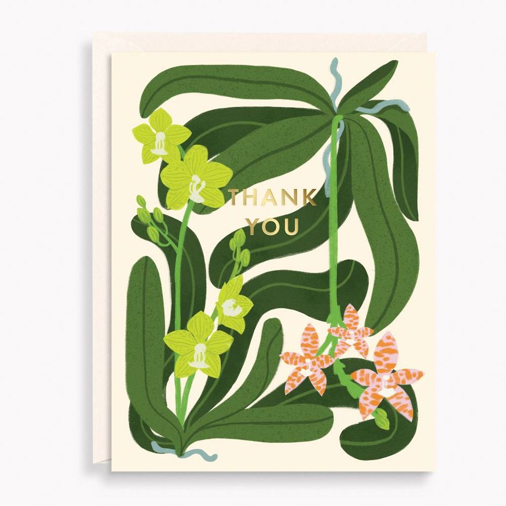Orchids Thank You Card Stationery Set - Image 2