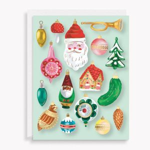 Vintage Ornaments Holiday Card Set