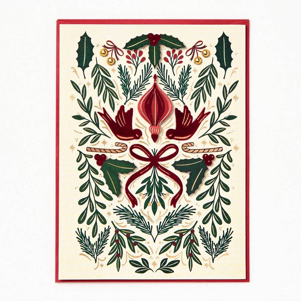 Christmas Elegant Greenery Birds Stationery Set - Image 6