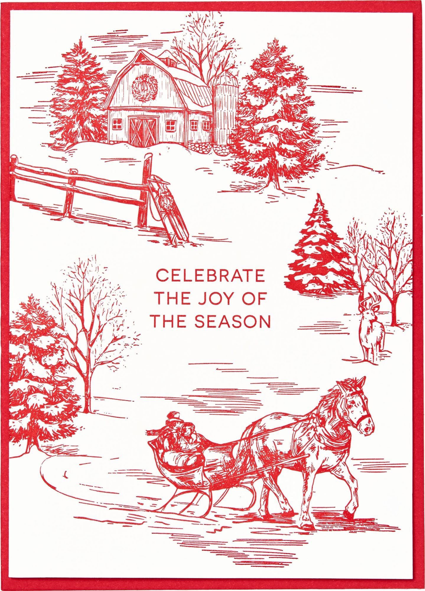 Winter Toile Holiday Card Set - Image 2