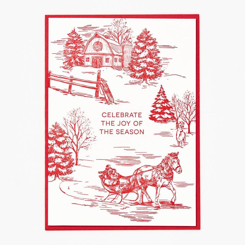 Winter Toile Holiday Card Set - Image 5