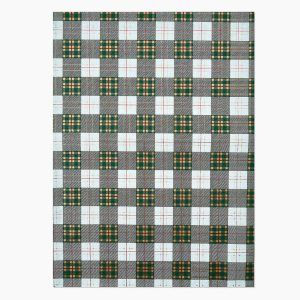 Green and Gold Foil Plaid Handmade Paper